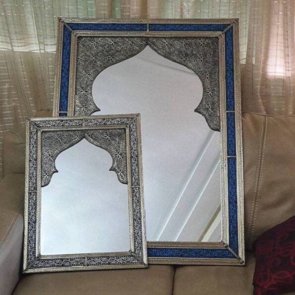 Moroccan Mirror, Beautiful Handmade Craft, Boho Decor, wall sconce, Decor Mirror, Sculpted Mirror - Image 4