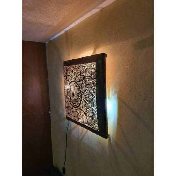 Square Wall Lamp, Ceiling light, Moroccan Lighting, Art Deco Design, Handmade By Master - Image 3