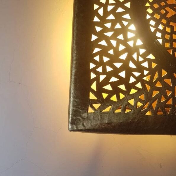 Handmade, Wall Lamp, Light Cover, light Shape Pattern, Squared Wall sconce - Image 5