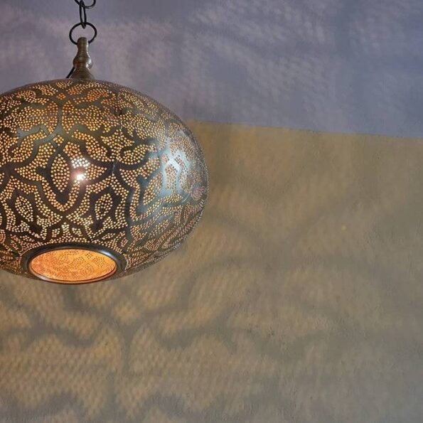 Moroccan pendant light, chandelier, hanging lantern, Moroccan lantern, designer lamp, ceiling light, 5 finishes available - Image 6