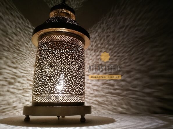 Moroccan Lampshade Engraved Brass - Image 3