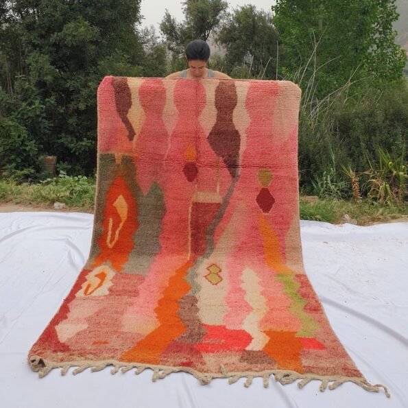 IRJOU | 8'6x5'2 Ft | 2,60x1,60 m | Moroccan Colorful Rug | 100% wool handmade