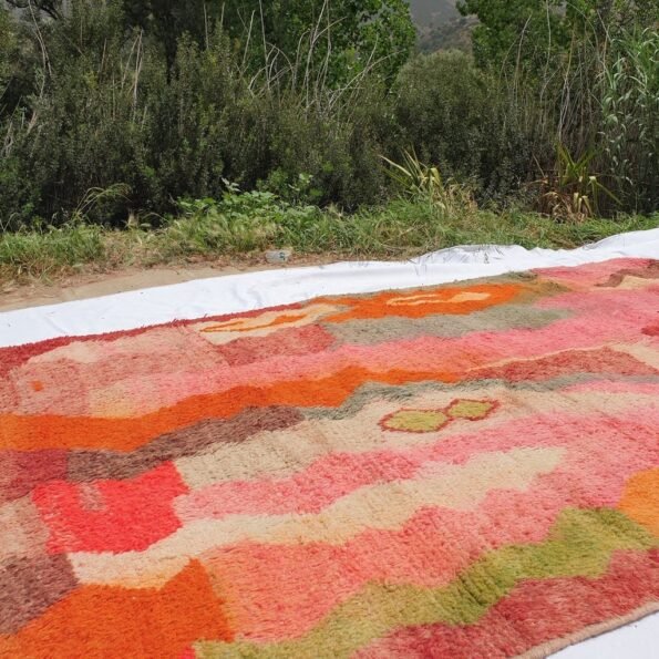 IRJOU | 8'6x5'2 Ft | 2,60x1,60 m | Moroccan Colorful Rug | 100% wool handmade - Image 7