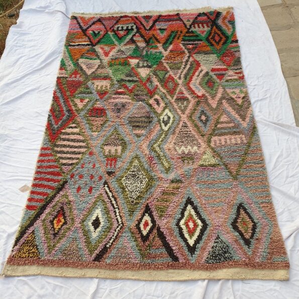 JENFA | 9'7x6'1 Ft | 3x2 m | Moroccan Colorful Rug | 100% wool handmade - Image 4