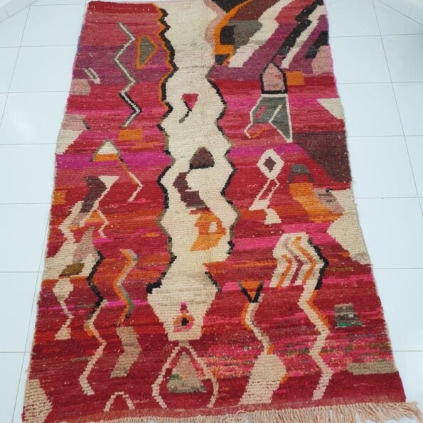 KHITA | 9x5'5 Ft | 2,73x1,68 m | Moroccan Colorful Rug | 100% wool handmade - Image 5