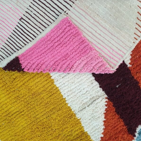 KRIBI | 10x8 ft | 3x2,5 m | Moroccan Colorful Rug | 100% wool handmade - Image 8