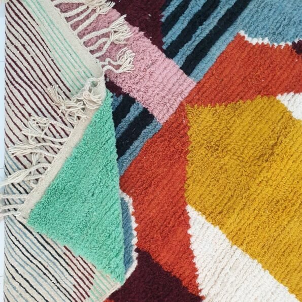 KRIBI | 10x8 ft | 3x2,5 m | Moroccan Colorful Rug | 100% wool handmade - Image 5