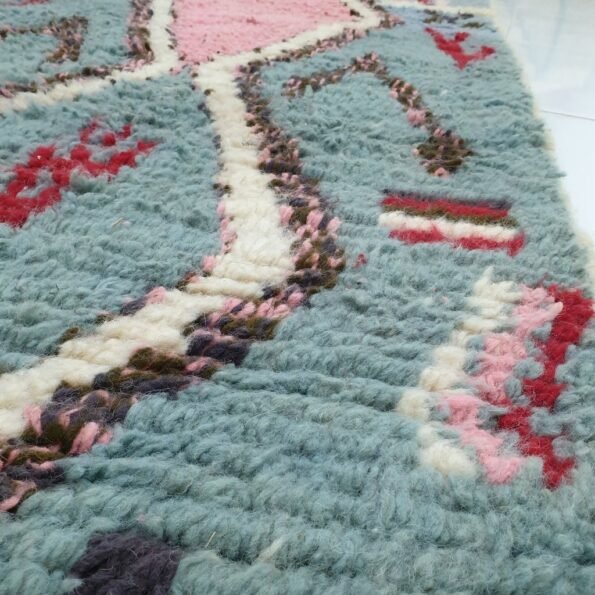 KSAR Runner | 9'5x2'5 Ft | 2,91x0,77 m | Moroccan Colorful Rug | 100% wool handmade - Image 3