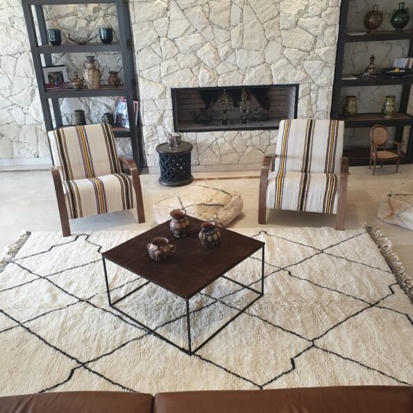 LACY | 10x7'4 Ft | 3,06x2,27 m | Moroccan Beni Mrirt Rug | 100% wool handmade - Image 2