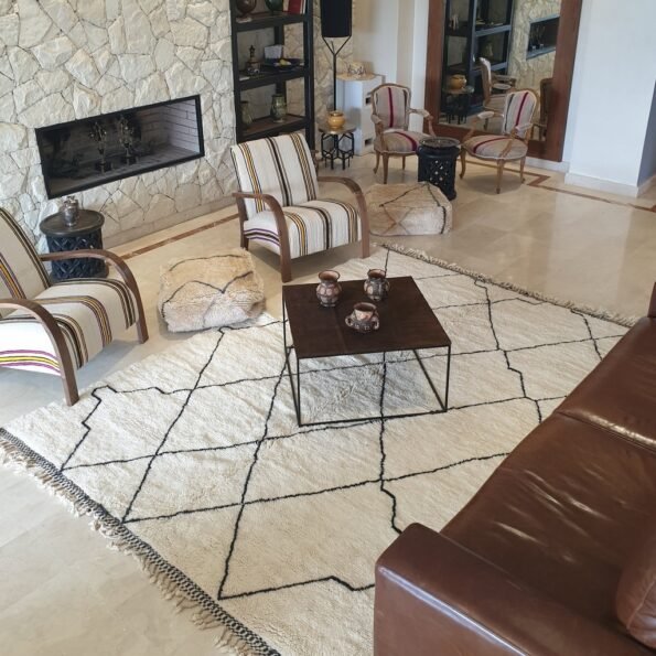LACY | 10x7'4 Ft | 3,06x2,27 m | Moroccan Beni Mrirt Rug | 100% wool handmade - Image 7