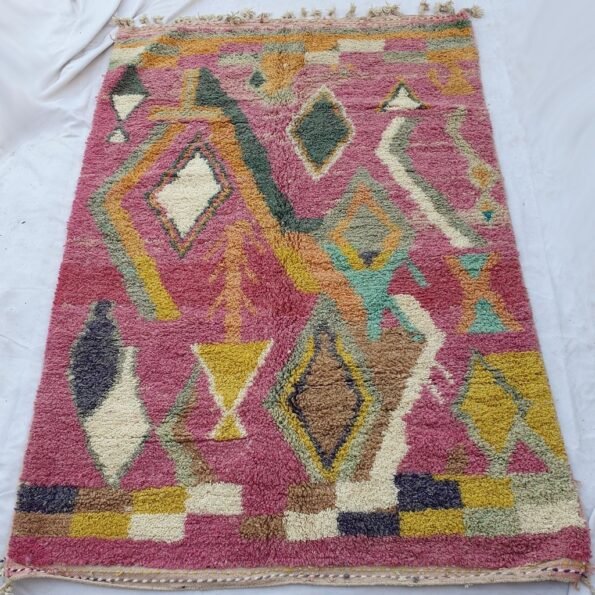 LAKT | 9'5x6'4 Ft | 3x2 m | Moroccan Colorful Rug | 100% wool handmade - Image 4