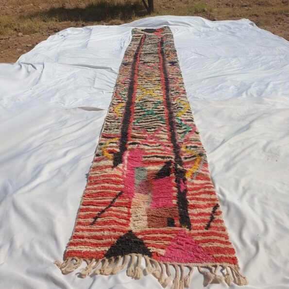 LAMTEL Runner | 19'7x2'8 Ft | 6x0,86 m | Moroccan Colorful Rug | 100% wool handmade - Image 2