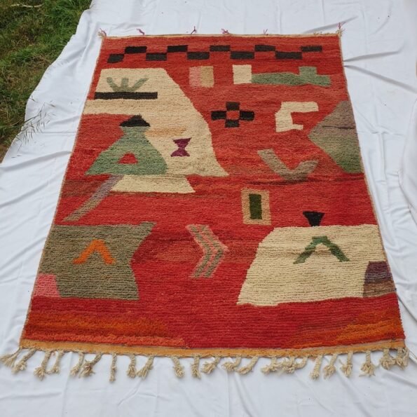 MANISMA | 10x6'5 Ft | 3x2 m | Moroccan Colorful Rug | 100% wool handmade - Image 4