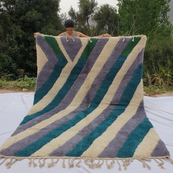 MCHERLA | 9x7 Ft | 2,77x2,00 m | Moroccan Beni Ourain Rug | 100% wool handmade