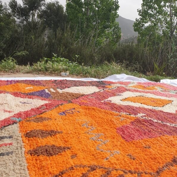 MENSSI | 9'5x6'5 Ft | 3x2 m | Moroccan Colorful Rug | 100% wool handmade - Image 7