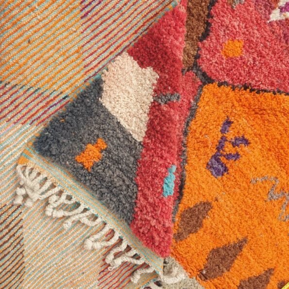 MENSSI | 9'5x6'5 Ft | 3x2 m | Moroccan Colorful Rug | 100% wool handmade - Image 3