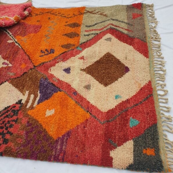 MENSSI | 9'5x6'5 Ft | 3x2 m | Moroccan Colorful Rug | 100% wool handmade - Image 2