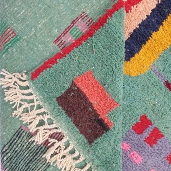 MIMUSH | 8'5x5 Ft | 2,5x1,5 m | Moroccan Colorful Rug | 100% wool handmade - Image 3