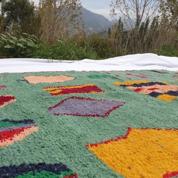 MIMUSH | 8'5x5 Ft | 2,5x1,5 m | Moroccan Colorful Rug | 100% wool handmade - Image 7