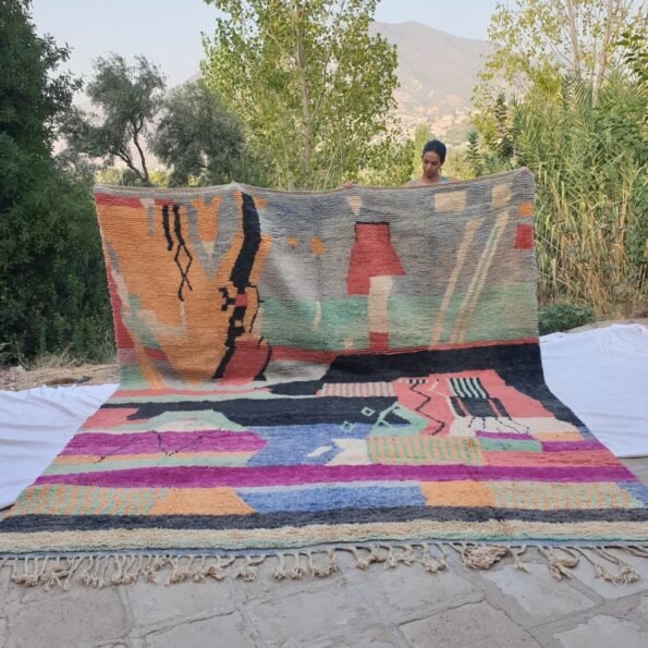 MIRAL | Boujaad Rug 12'7x10'5 Ft | 386x320 CM | 100% wool handmade in Morocco