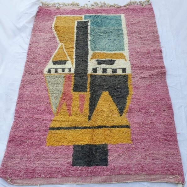 MKITA | 9'4x6'4 Ft | 285x195 cm | Moroccan Colorful Rug | 100% wool handmade - Image 4