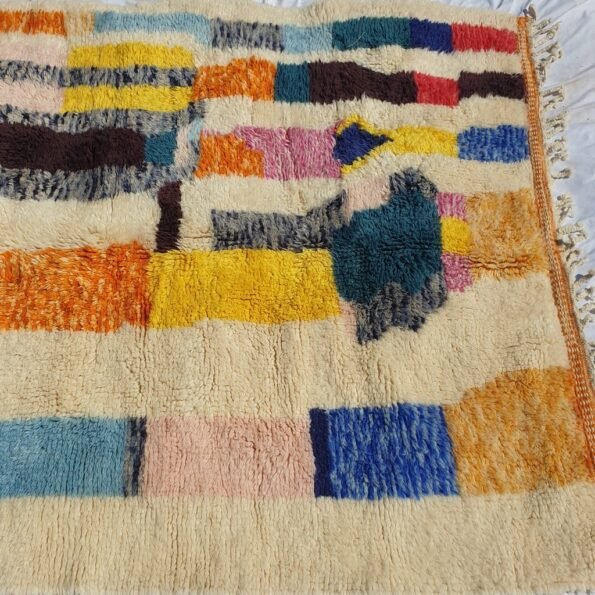 Moroccan Beni Ourain Rug | 7'6x5'3 Ft | 2,32x1,63 m | LWINAYA | 100% wool handmade - Image 3