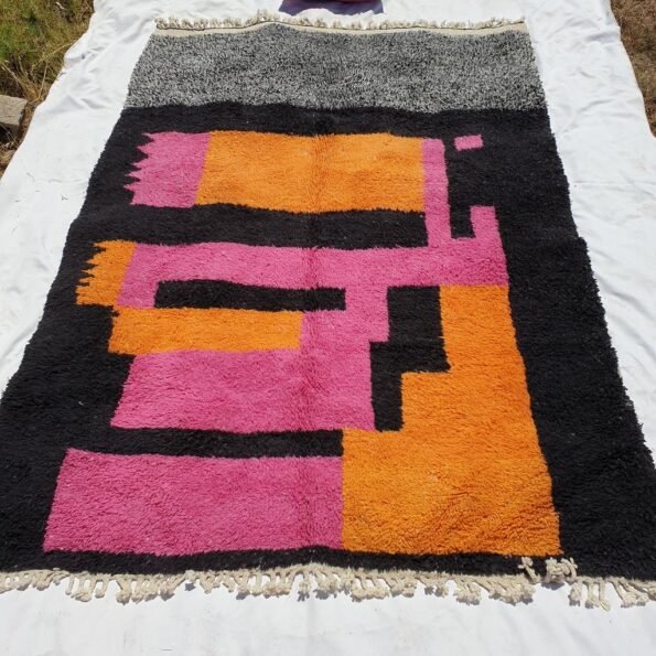 Moroccan Colorful Beni Rug | SIDIALI | 9'8 x 6'8 Ft | 3x2 m | 100% wool handmade - Image 5