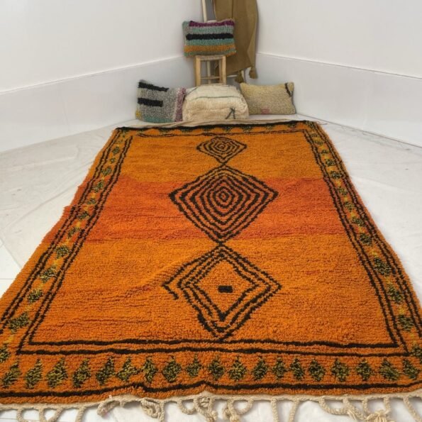 Moroccan Rug Orange Boujaad | 10'5x6'9 Ft | 3,2x2,1 m | ORARDA| 100% wool handmade - Image 2