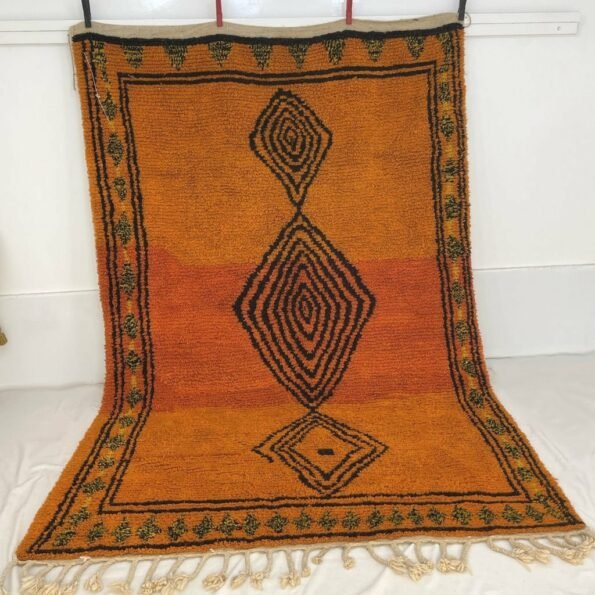 Moroccan Rug Orange Boujaad | 10'5x6'9 Ft | 3,2x2,1 m | ORARDA| 100% wool handmade