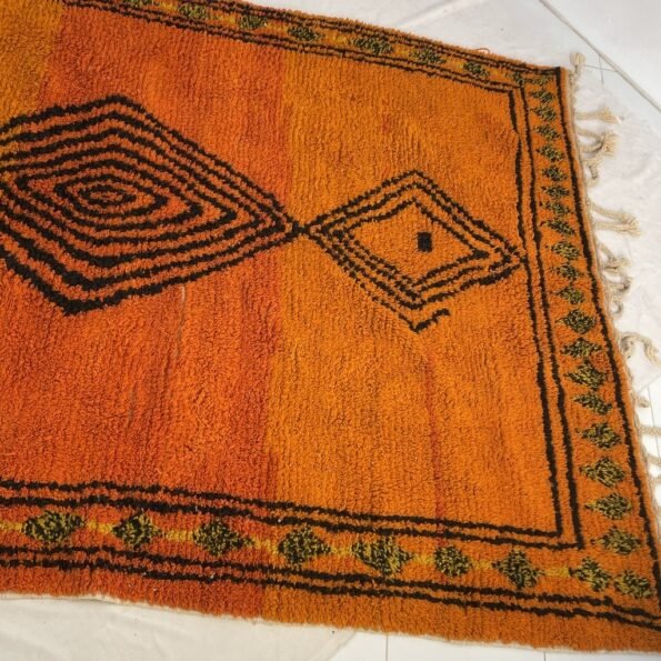 Moroccan Rug Orange Boujaad | 10'5x6'9 Ft | 3,2x2,1 m | ORARDA| 100% wool handmade - Image 3