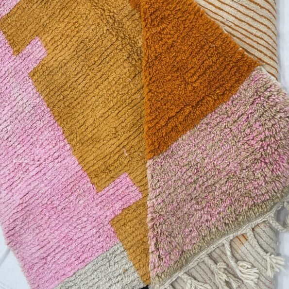 Moroccan Rug Pink Orange Boujaad | 9'5x6'5 Ft | 2,9x2 m | BIDOUH | 100% wool handmade - Image 6