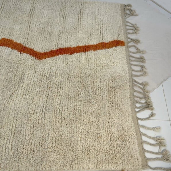 Moroccan Rug White Boujaad | 9'4x6'3 Ft | 2,87x1,91 m | KHALIM | 100% wool handmade - Image 3