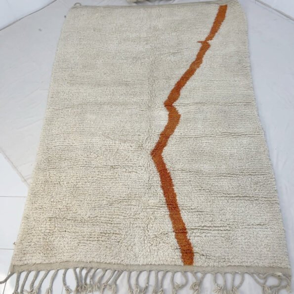 Moroccan Rug White Boujaad | 9'4x6'3 Ft | 2,87x1,91 m | KHALIM | 100% wool handmade - Image 5