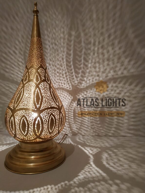 Moroccan Table Lamp Lampshade in Brass - Image 3