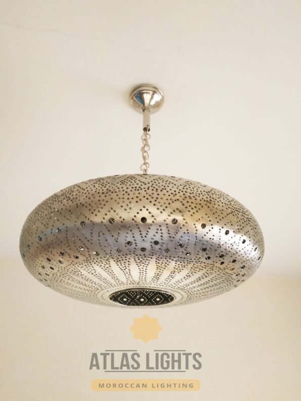 Moroccan Pendant Brass Light-Moroccan Style Hanging Lamp - Image 7