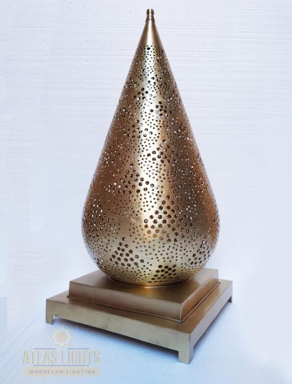 Moroccan Table Lantern Lamp Brass Lighting - Image 2