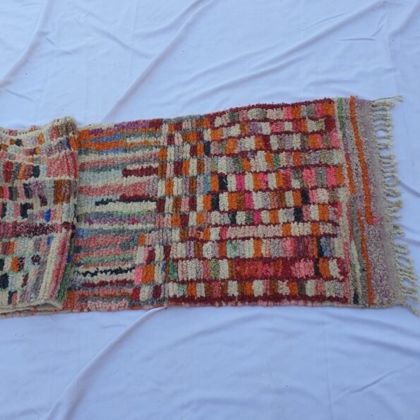 MOURI Runner | 8'2x2'4 Ft | 2,50x0,74 m | Moroccan Colorful Rug | 100% wool handmade - Image 2