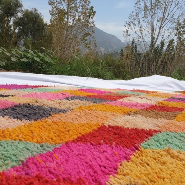 MULAB | 8'5x5 Ft | 2,5x1,5 m | Moroccan Colorful Rug | 100% wool handmade - Image 7