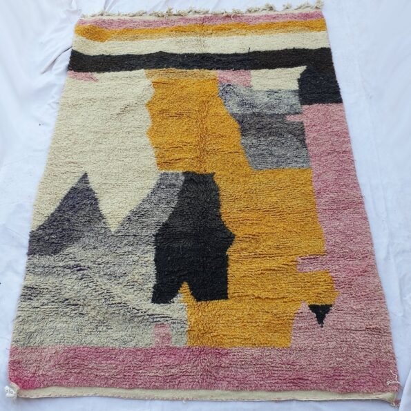 MUTA | 10x6'6 Ft | 306x202 cm | Moroccan Colorful Rug | 100% wool handmade - Image 4