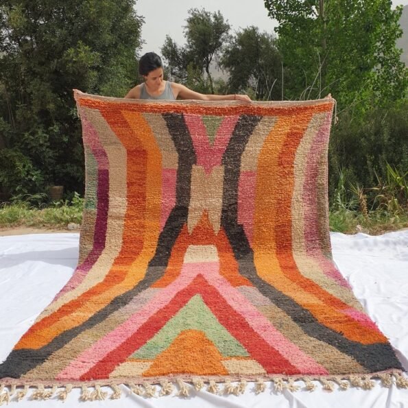 NUMADYA | 9'5x6'5 Ft | 3x2 m | Moroccan Colorful Rug | 100% wool handmade