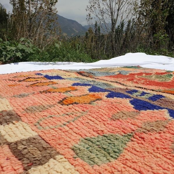 OUSSIN | 7'5x5 Ft | 2,30x1,50 m | Moroccan Colorful Rug | 100% wool handmade - Image 7