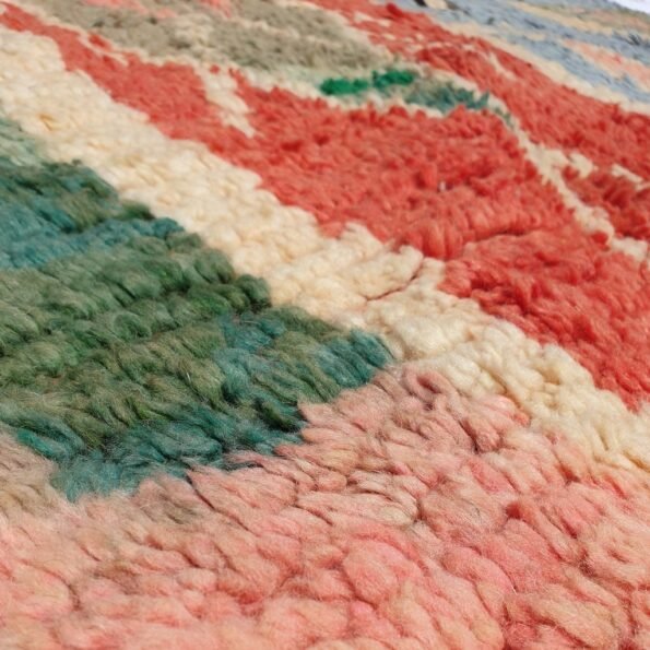 OUSSIN | 7'5x5 Ft | 2,30x1,50 m | Moroccan Colorful Rug | 100% wool handmade - Image 8