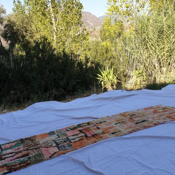 RAEDA Runner | 10x2'2 Ft | 3,05x0,67 m | Moroccan Colorful Rug | 100% wool handmade - Image 7