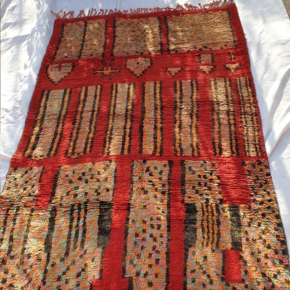 REMNA | 8x5'5 Ft | 2,5x1,7 m | Moroccan Colorful Rug | 100% wool handmade - Image 8