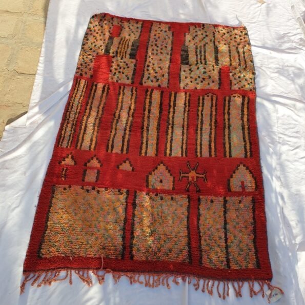 REMNA | 8x5'5 Ft | 2,5x1,7 m | Moroccan Colorful Rug | 100% wool handmade - Image 4