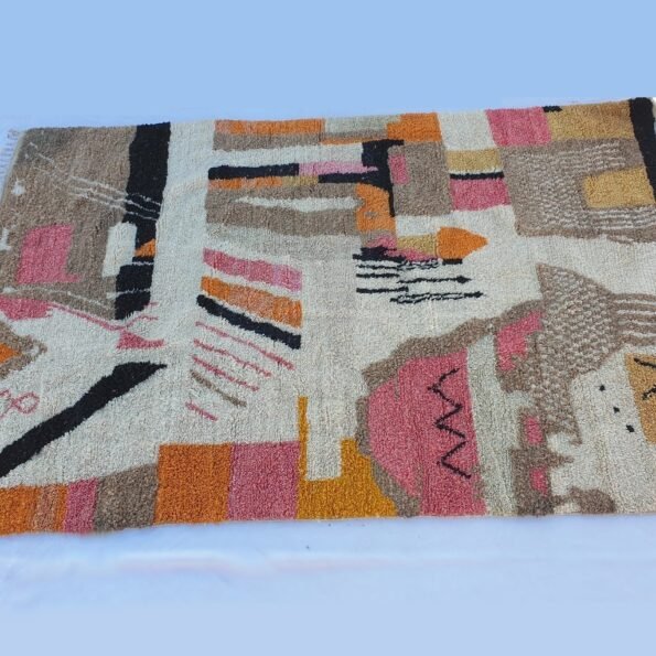 RIGHK | 10'5x6'6 Ft | 3,22x2 m | Moroccan Colorful Rug | 100% wool handmade - Image 4