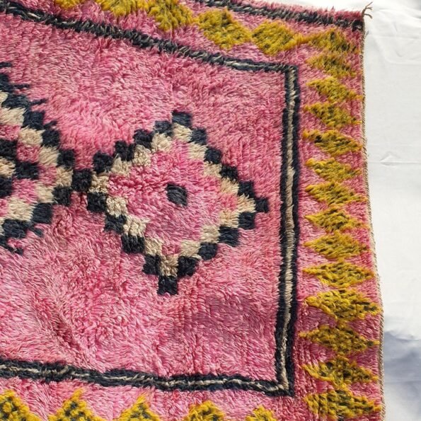 ROWARDA Moroccan Boujaad Pink Rug | 8x5 Ft | 2,45x1,50 m | 100% wool handmade - Image 3