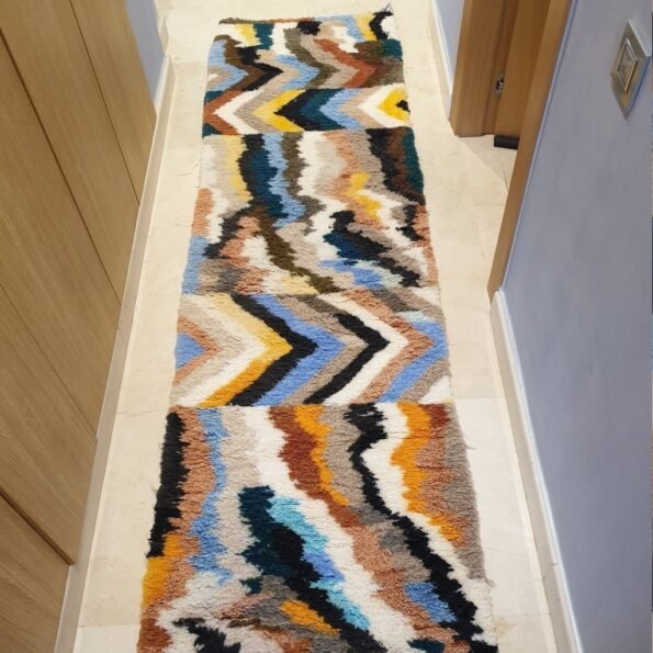 ROWE | 9'8 x 2'6 Ft | 3x0,8 m | Moroccan Beni Ourain Runner | 100% wool handmade - Image 7