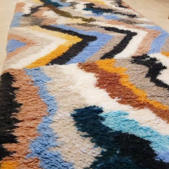 ROWE | 9'8 x 2'6 Ft | 3x0,8 m | Moroccan Beni Ourain Runner | 100% wool handmade - Image 2
