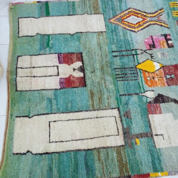 SADIKA | 9x7 Ft | 2,72x2,09 m | Moroccan Colorful Rug | 100% wool handmade - Image 9